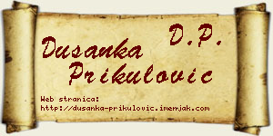 Dušanka Prikulović vizit kartica